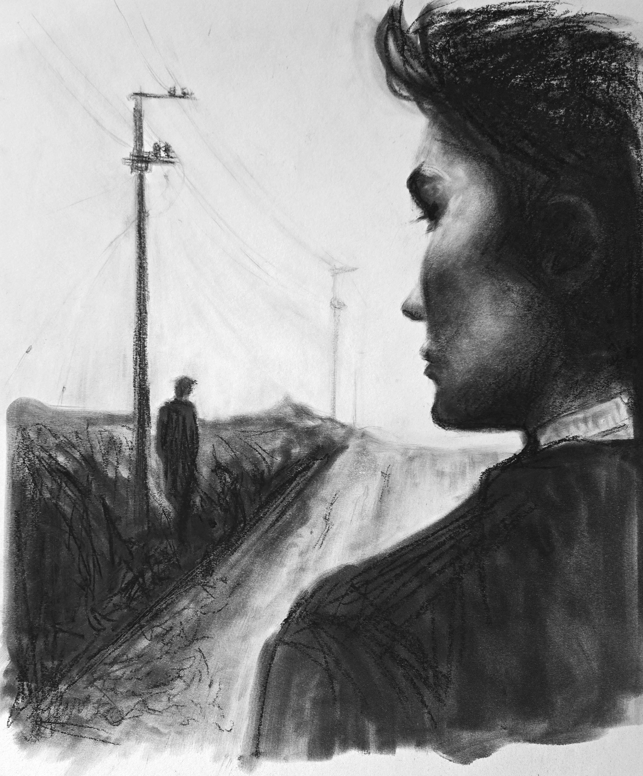 Sketch study by portrait artist Jessa Lamoureux