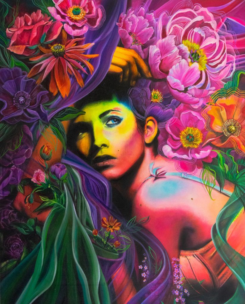 Portrait artwork in bold, luminous color by Jessa Lamoureux and Teresa Elliott.