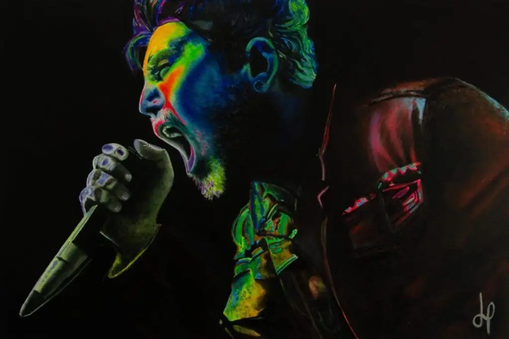 Fine art portrait painting in vivid color by Jessa Lamoureux