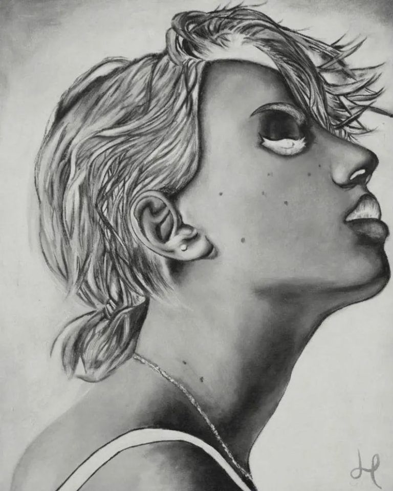 Portrait artwork in bold, luminous color by Jessa Lamoureux.